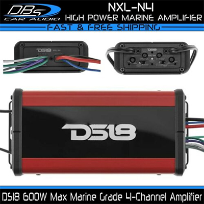 DS18 NXL-N4 Marine 4 Channel Speaker Amplifier Powersport Boat Motorcycle Amp(UT OF STOCK)